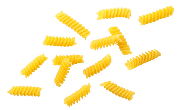 istock Spiral pasta fly on a white background. Isolated 1316489894