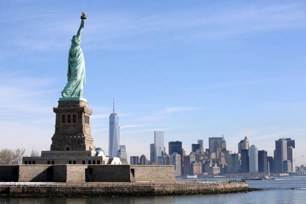 istock Statue of Liberty and Lower Manhattan 1316492355