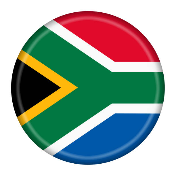 istock Republic of South Africa flag button 3d illustration with clipping path 1316494737