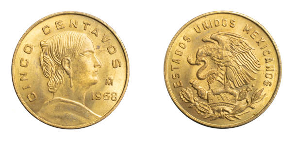 istock Mexico five centavos coin on a white isolated background 1316496078