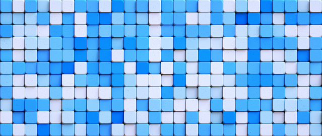 A 3D rendering of an abstract blue crystal background or wallpaper