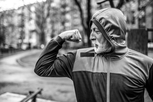 istock Strong senior sportsman. 1316508742