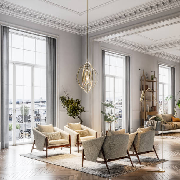istock Beautiful interior of an apartment in 3D 1316508779