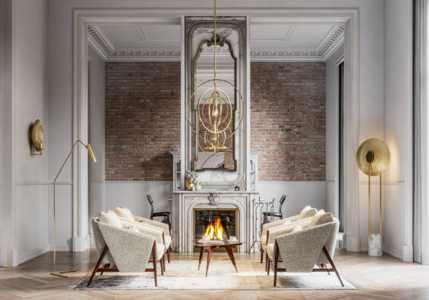 istock Computer generated image of a modern living room interior 1316508820