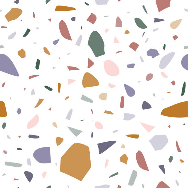 ilustrações de stock, clip art, desenhos animados e ícones de terrazzo seamless pattern - stone granite tile seamless