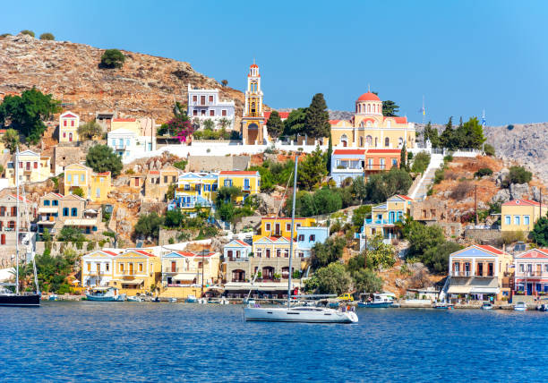 istock Symi town cityscape, Dodecanese islands, Greece 1316514074