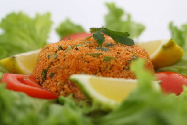 istock Traditional Turkish bulgur salad Kisir close-up on a plate on the table. Horizontal view from above 1316516530