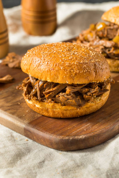 istock Homemade Pot Roast Shredded Beef Sandwich 1316518375