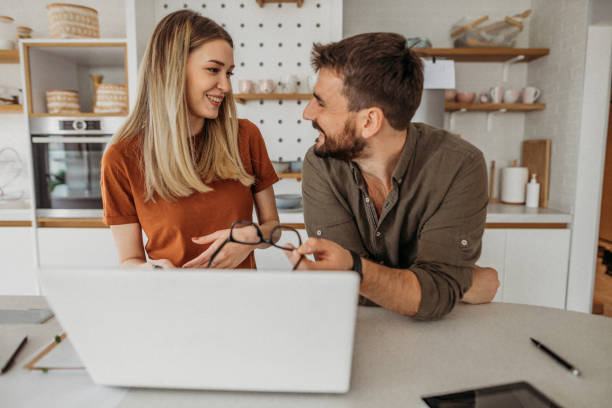 istock Couple in the kitchen love happy 1316521012