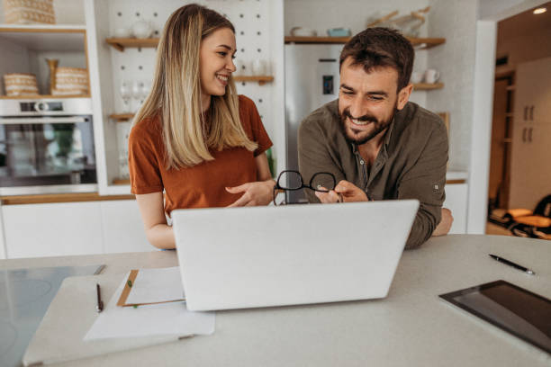 istock Couple in the kitchen love happy 1316521033