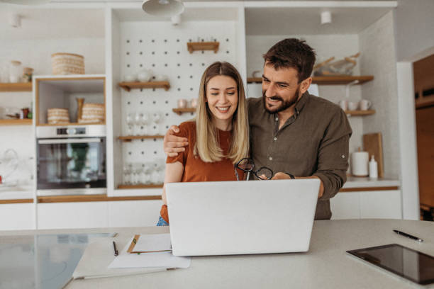 istock Couple in the kitchen love happy 1316521039