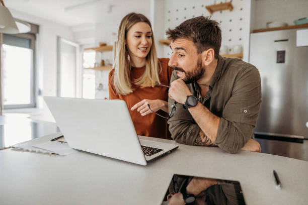 istock Couple in the kitchen love happy 1316521045