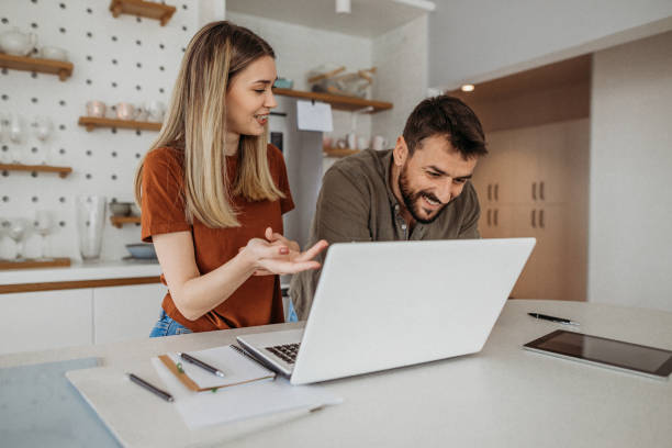 istock Couple in the kitchen love happy 1316521068