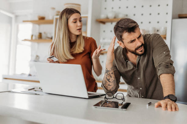 istock Couple in the kitchen argue 1316521850