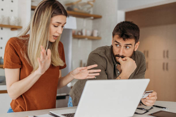 istock Couple in the kitchen argue 1316521896