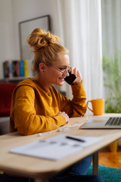 istock Staying in touch with her besties! 1316523647