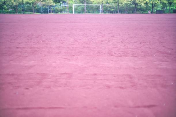 Tokyo,Japan-May 6, 2021: Soccer goal post on an athletic field
