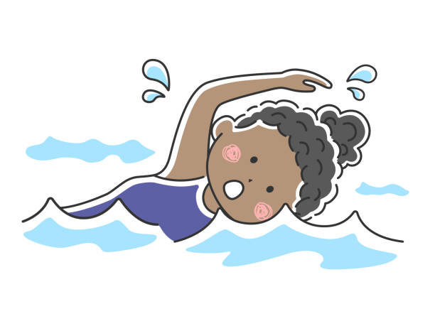612 Black Person Swimming Illustrations & Clip Art - iStock