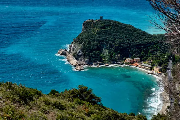 the splendid bay of the Saracens and Punta Crena photographed from the pilgrim's path in varigotti