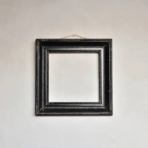 Classic wooden frame on the wall