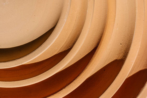 istock Abstract background and texture of terracotta plates. 1316542039