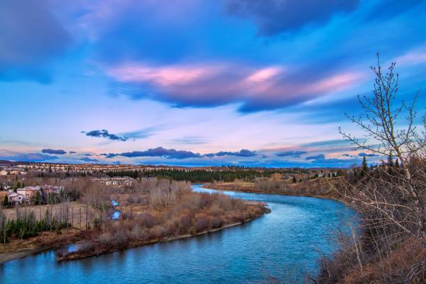 istock Long Exposure View Of The Bow River Valley 1316545959