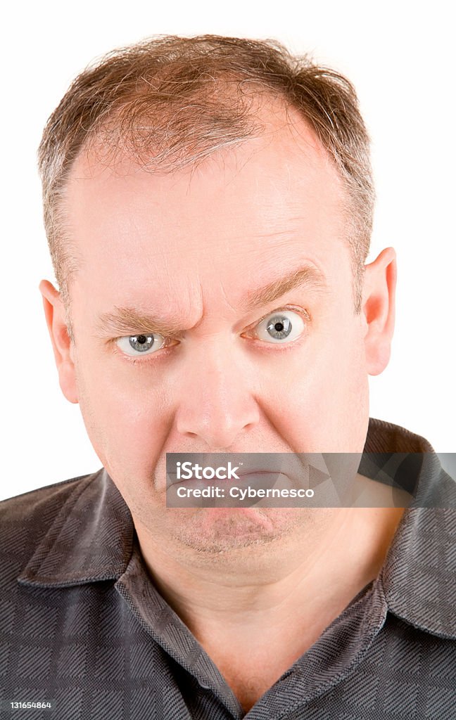 Grumpy milieu homme âgé - Photo de Adulte libre de droits