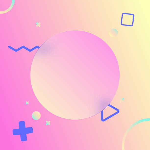 istock A round frame made of translucent glass and geometric elements in the abstract style are on a gradient background. Glassmorphism layout. Copy space. Vector illustration. 1316557728