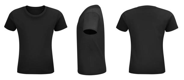 istock Shirt mock up set. Sport blank shirt template front and back view. Black, gray and white front design. Vector template. 1316560209