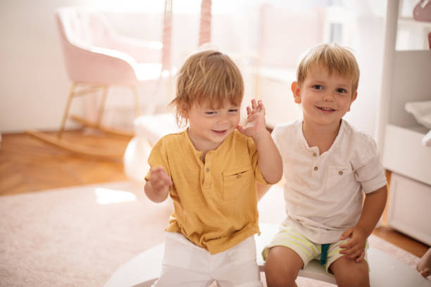 istock Two little boys in the bedroom. 1316562930
