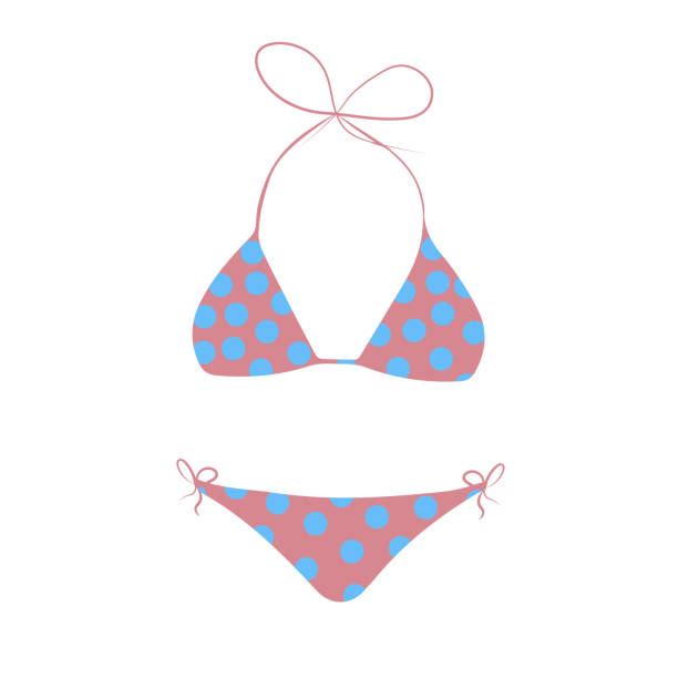 istock Fashionable women swimsuit bikini vector icon. 1316564781