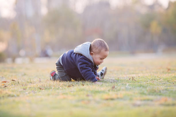 istock Cute small child playing in the park 1316567968