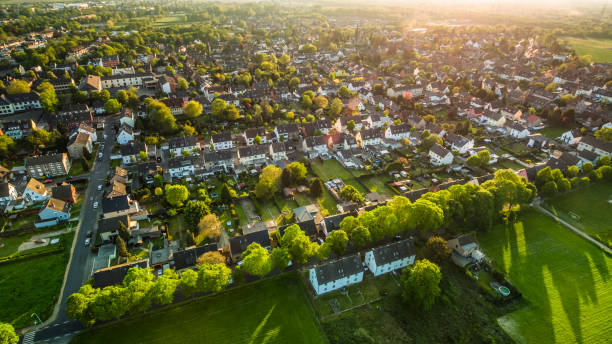 istock Aerial View: German Suburban Neighborhood 1316576268