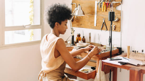istock Woman working on ornament designing 1316577363