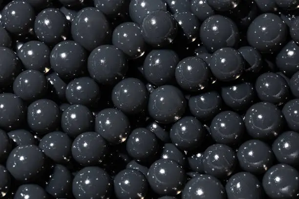 Decoration water balls hydrogel. Black orbeez background