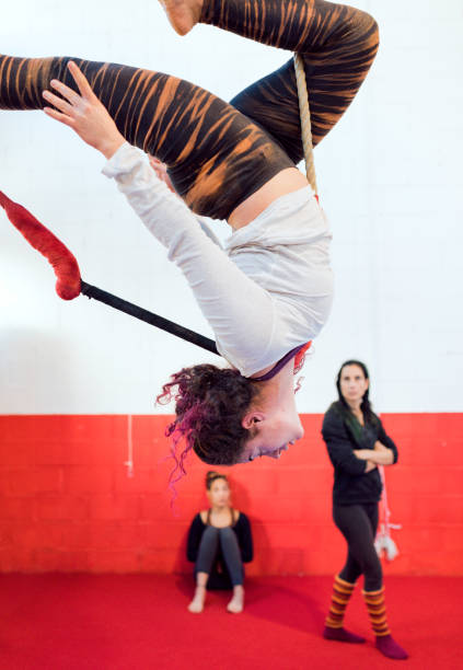 istock Woman doing trick on ropes 1316584062