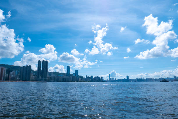 Hong kong view from Lei Yue Mun village