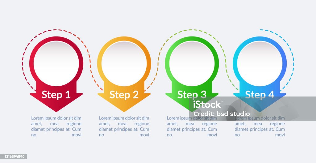 Future Path Design Company Future Path Vector Infographic Template Stock Illustration ...