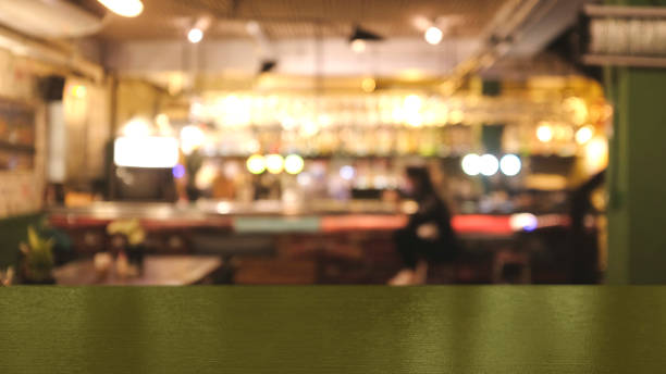 istock Top table background Modern mid Century room interior.cafe style.Free space for product 1316597778