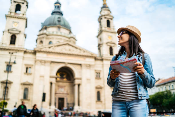istock Tourist woman exploring Budapest 1316601756