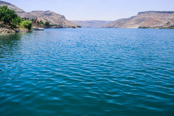 istock Rocks surround the lake 1316604120