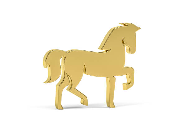 istock Horse - Golden icons 1316606255