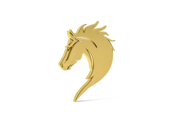 istock Horse - Golden icons 1316606275