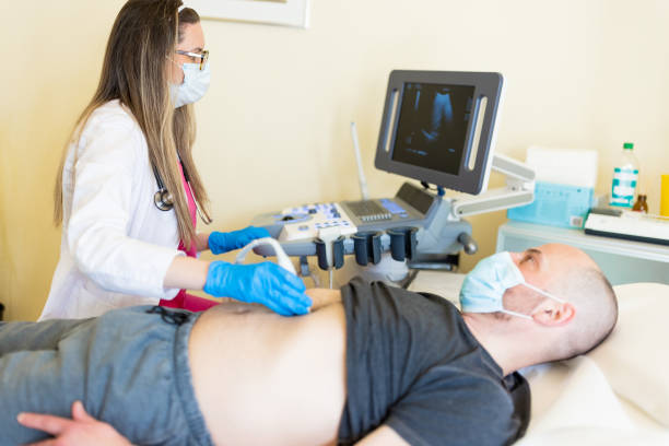 istock Male patient having abdomen ultrasound 1316611297
