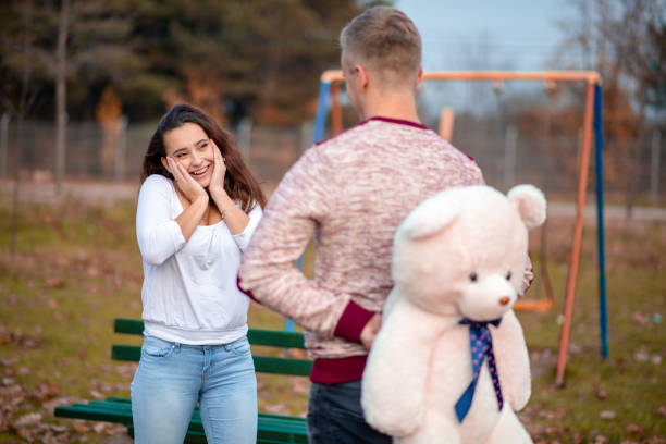 istock Boyfriend gives her girlfriend present 1316612223