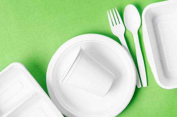 istock Eco friendly biodegradable paper disposable for packaging food and paper glass 1316612468