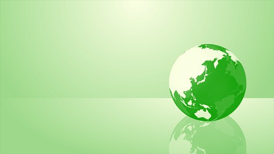 green digital network earth image background
