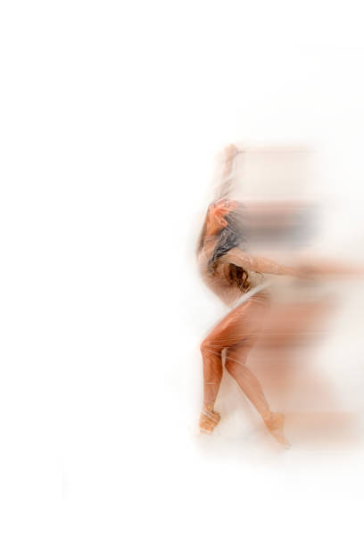 istock Beautiful ballerina is dancing with thin nylon 1316623562