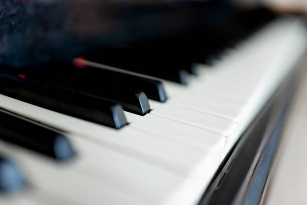 istock Piano keyboard close up view 1316623659