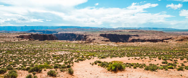 istock Horseshoe bend seen from far and above 1316623684